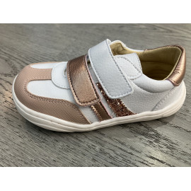 Barefoot piel blanco con detalles rosa brilli