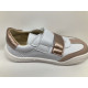 Barefoot piel blanco con detalles rosa brilli