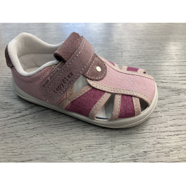 Sandalia lona barefoot tonos rosas