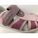 Sandalia lona barefoot tonos rosas