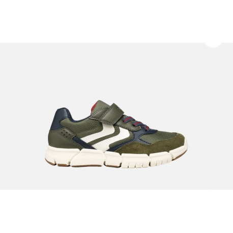 Deportivo Geox piel/malla kaki