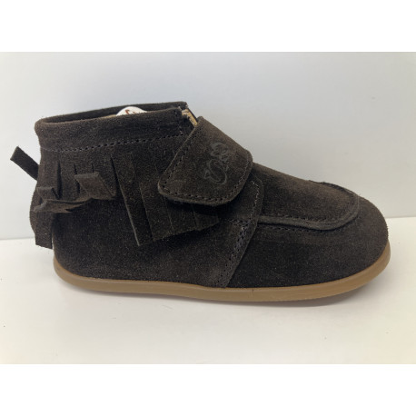 Botita ante flecos velcro Choco