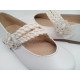 Zapato ceremonia nacarado flor
