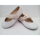 Zapato ceremonia nacarado flor