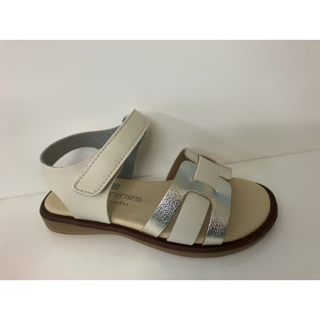 Sandalia beige con dorado