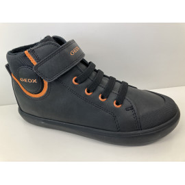 Basket Geox junior negro/naranja