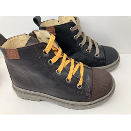 Bota niño cordones cremallera interior piel