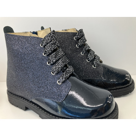 Bota charol lateral glitter